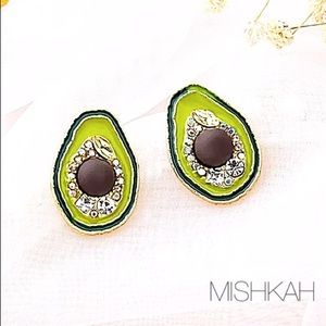 Just In 🥑Adorable Rhinestone Avocado Earrings